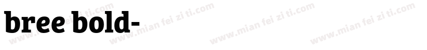 bree bold字体转换